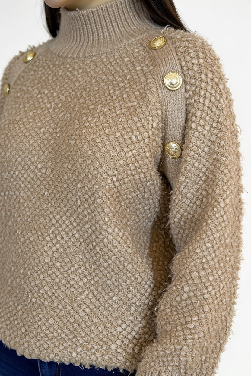 Buzo Miel Camel - Detalle