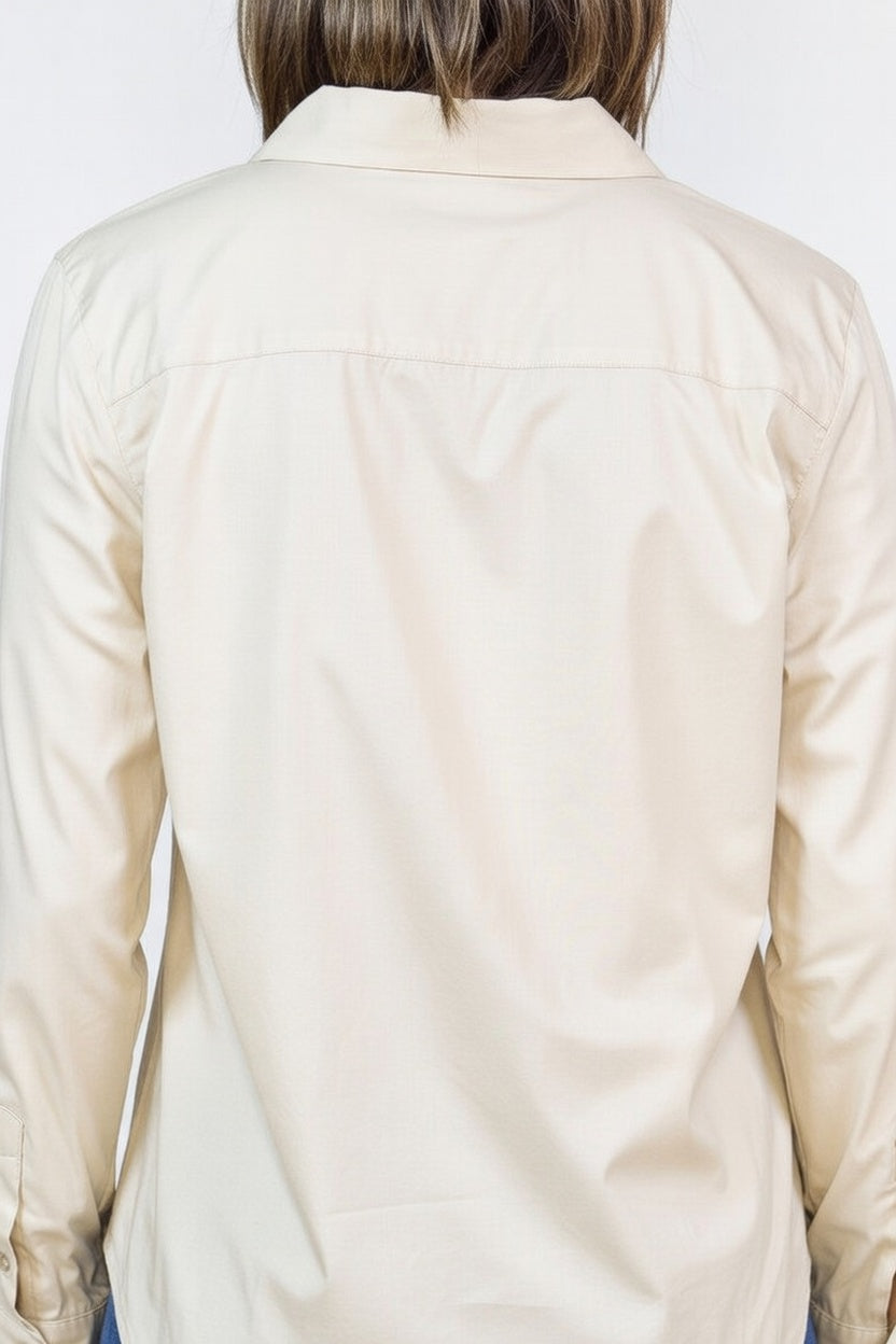 Camisa Clásica Camel - Atras