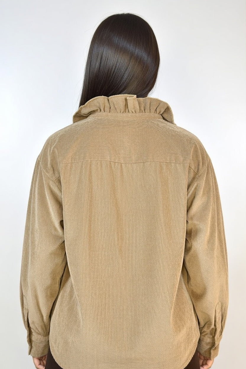 Camisa Vivre Beige - Atras
