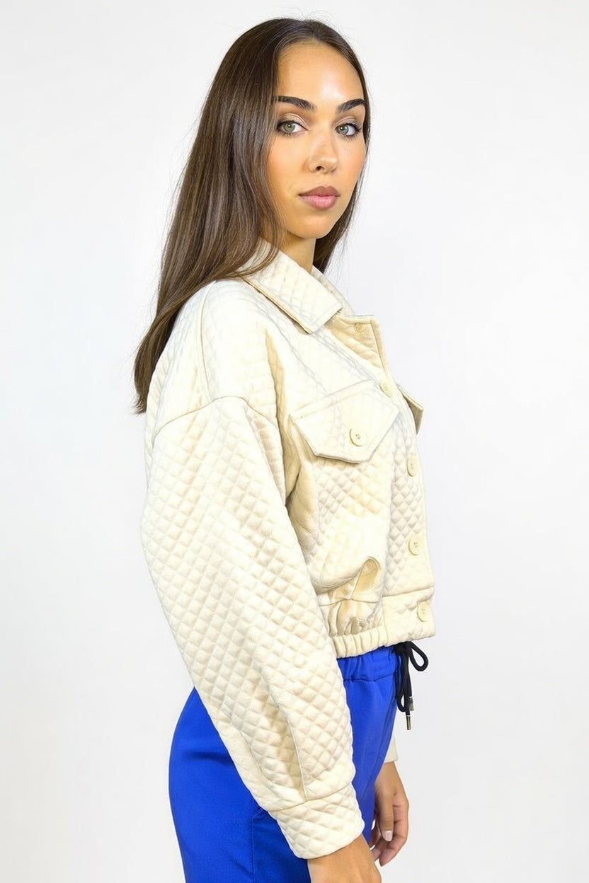 Campera New York Blanco - Costado