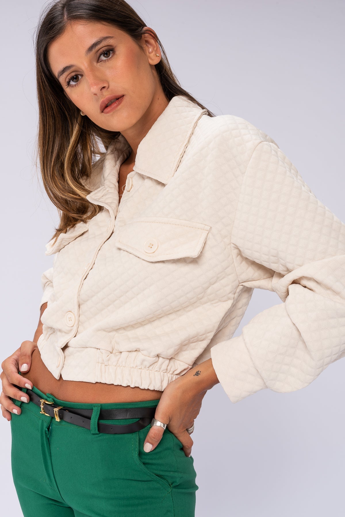 Viviana Méndez - Campera New York Blanco - Camperas y Chaquetas