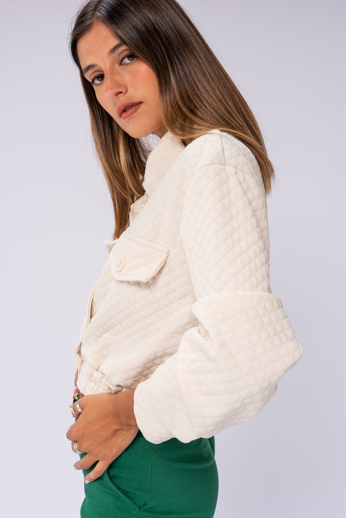 Viviana Méndez - Campera New York Blanco - Camperas y Chaquetas