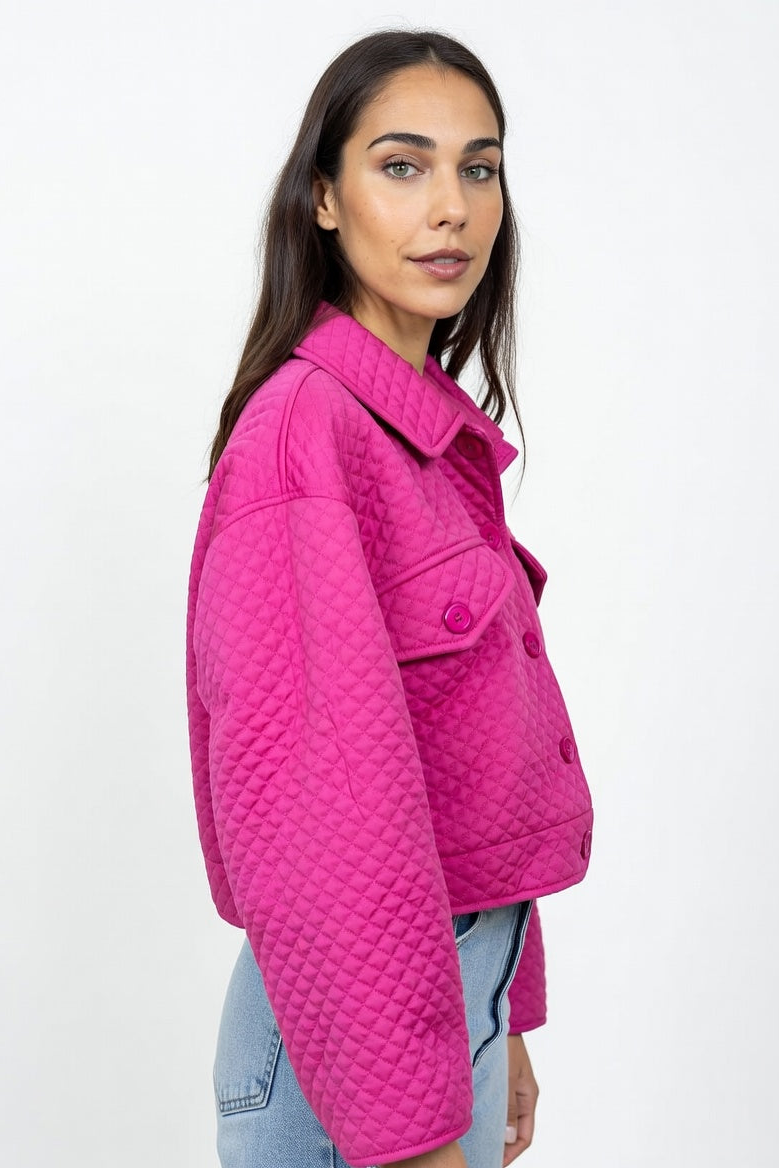 Campera New York Fucsia - Costado