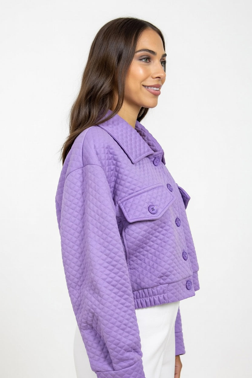 Campera New York Lila - Costado