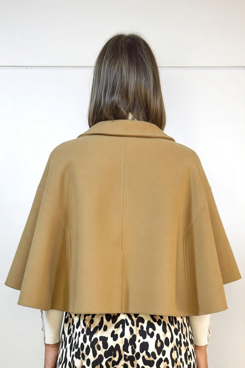 Capa de Paño Camel - Atras