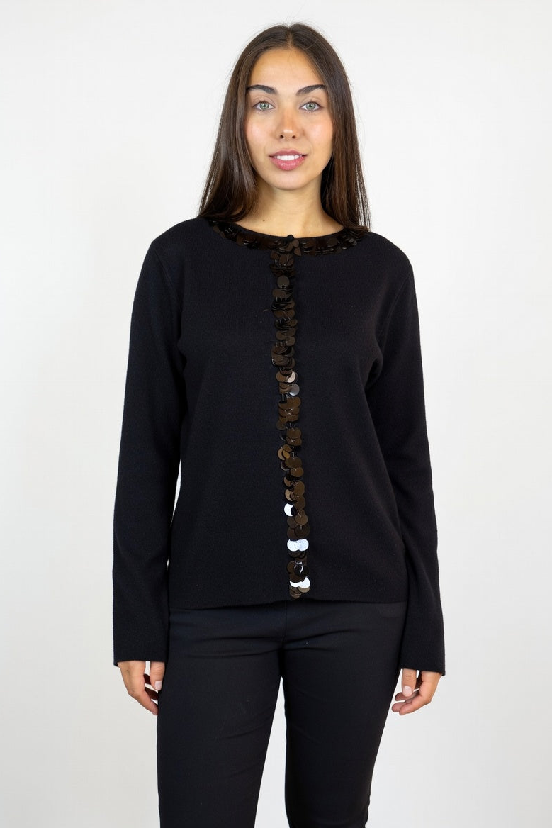 Cardigan Noir Negro - Frente