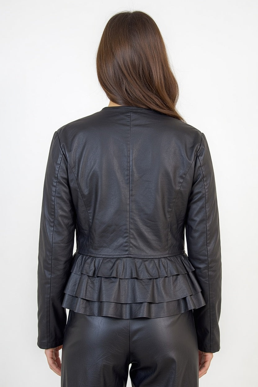 Chaqueta Eco Cuero Fort - Negra - Atras