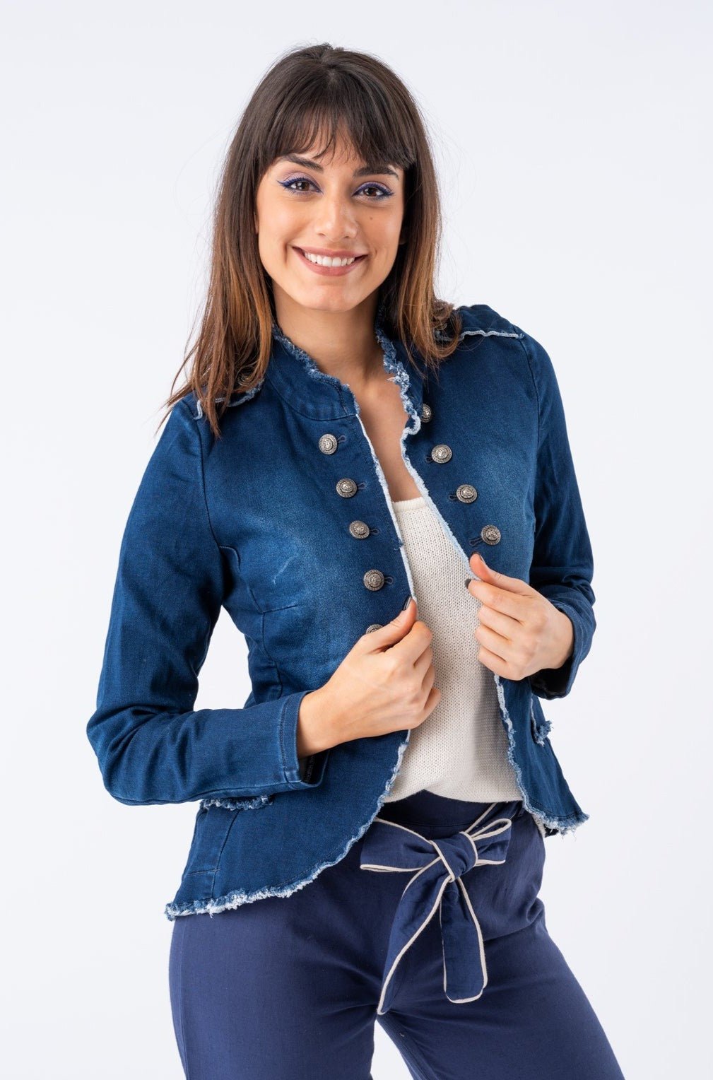 Chaqueta Victoriana Jeans - Viviana Méndez