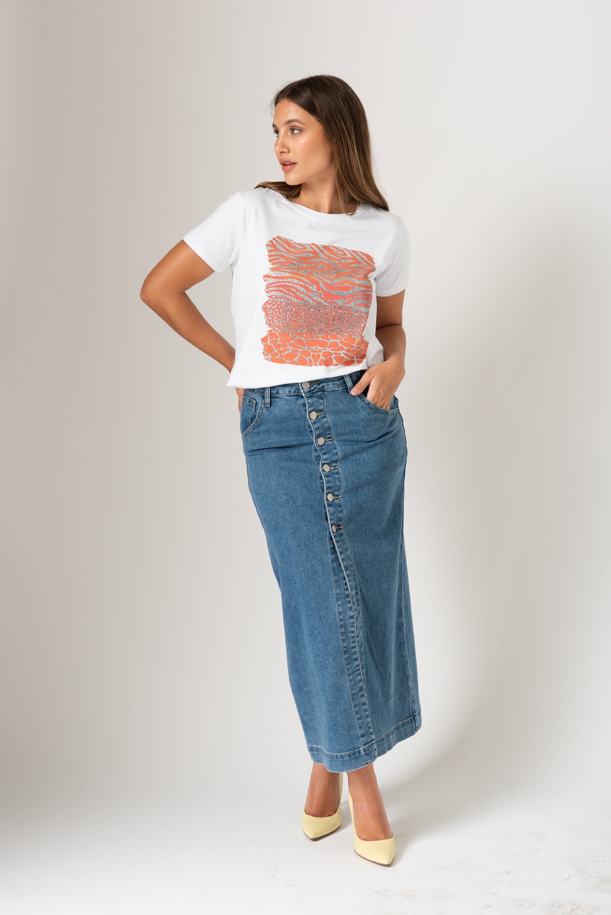 Falda de Jeans Luz - Jeans - Viviana Méndez