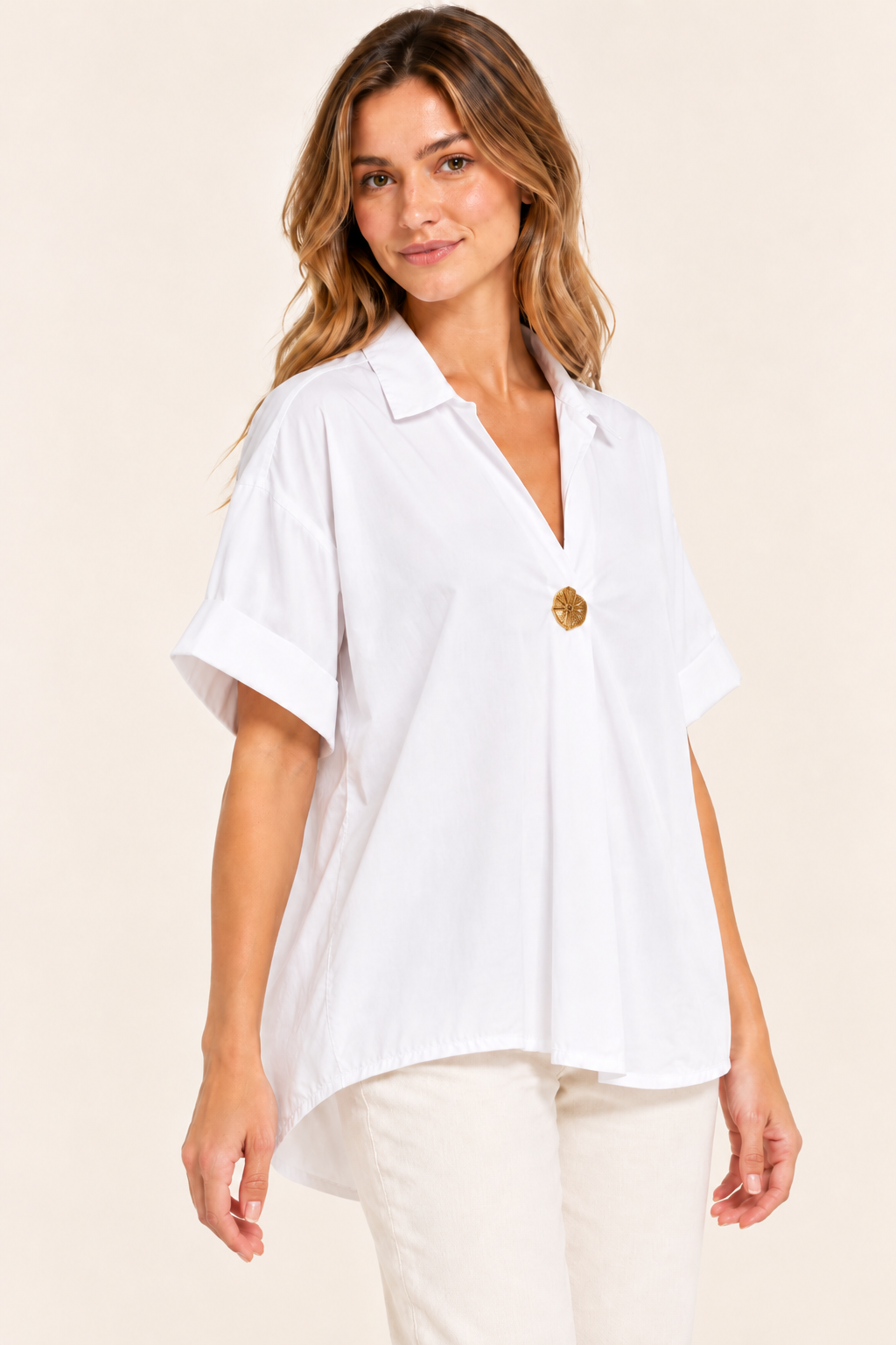 Camisa Marfil Blanca