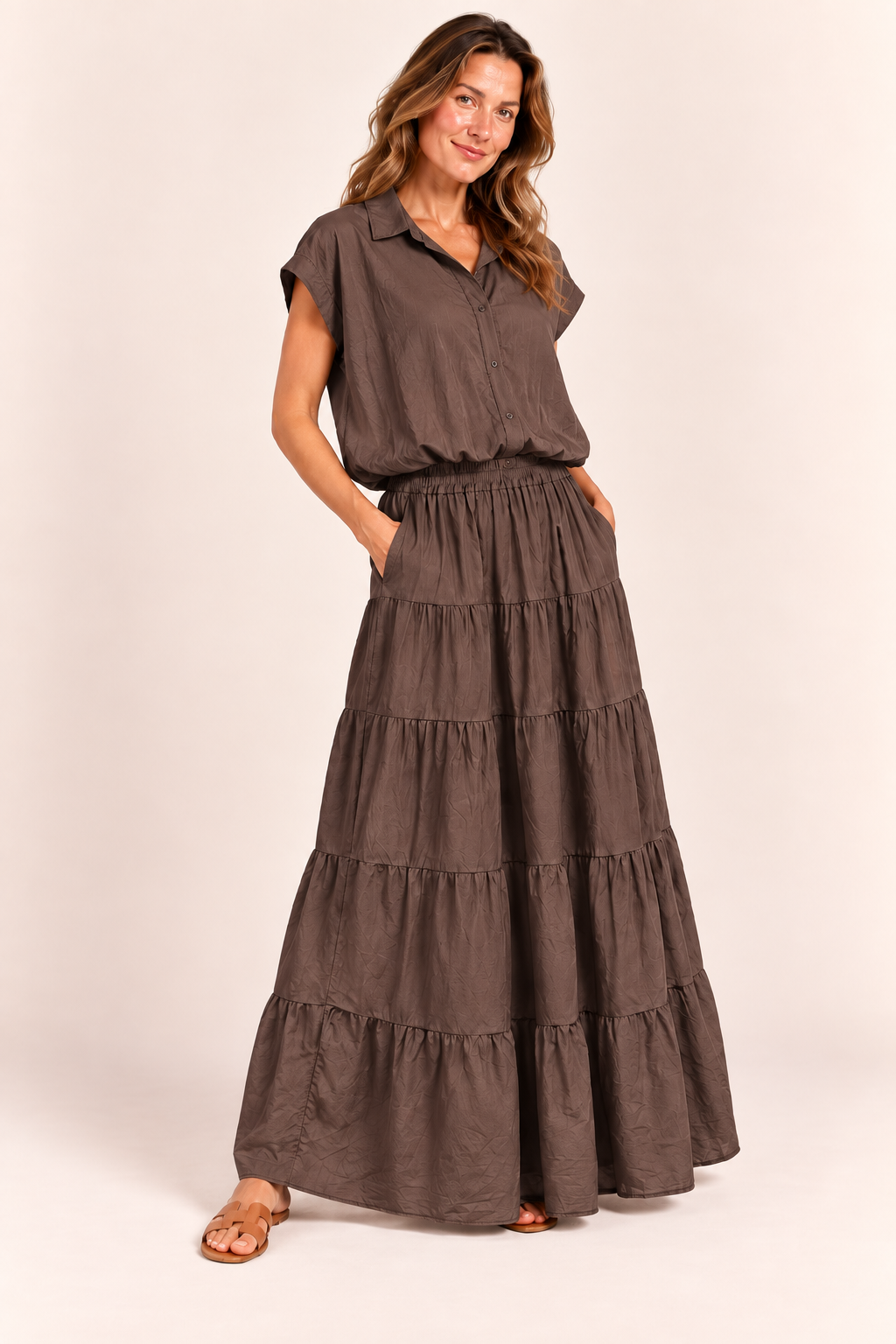 Falda Savia Marron