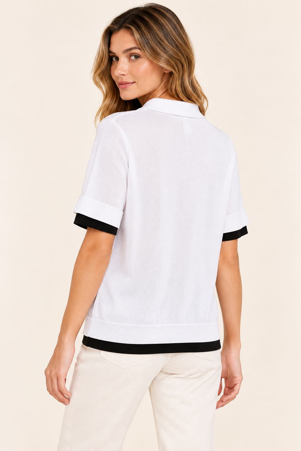 Remera Polo Blanca