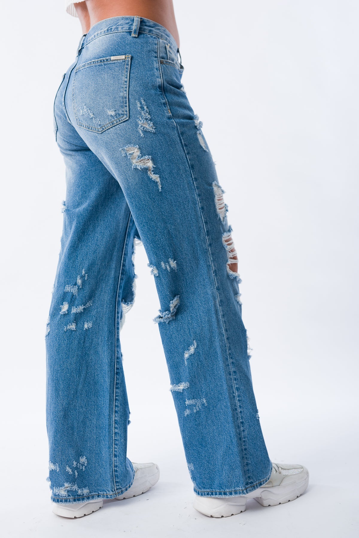 Viviana Méndez - Jeans Ancho Rotura - Jeans