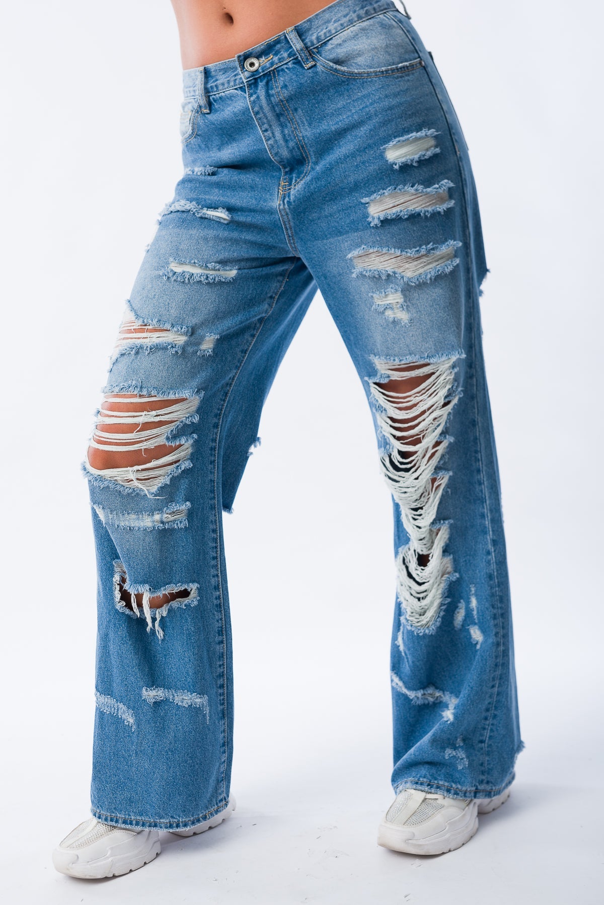 Viviana Méndez - Jeans Ancho Rotura - Jeans