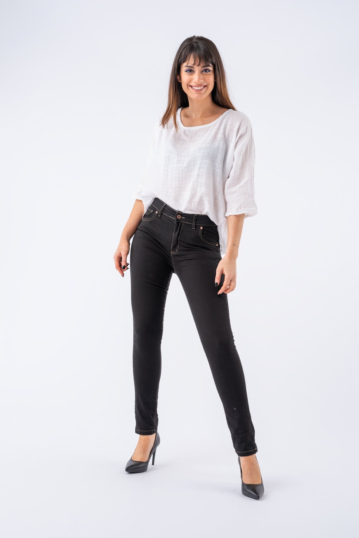 Jeans Bella Recto Negro - Viviana Méndez