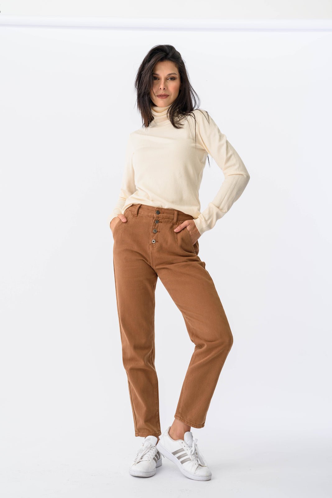 Jeans Slouchy Chocolate - Viviana Méndez