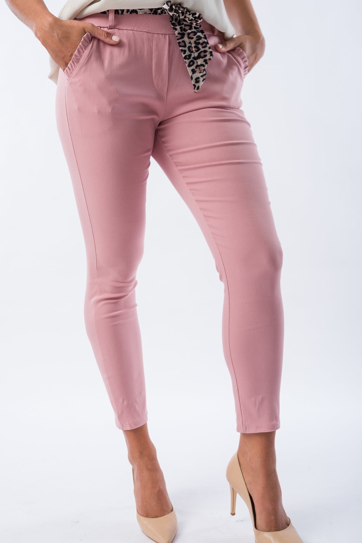 Pantalón Aline Cintura Plizada Rosa - Viviana Méndez