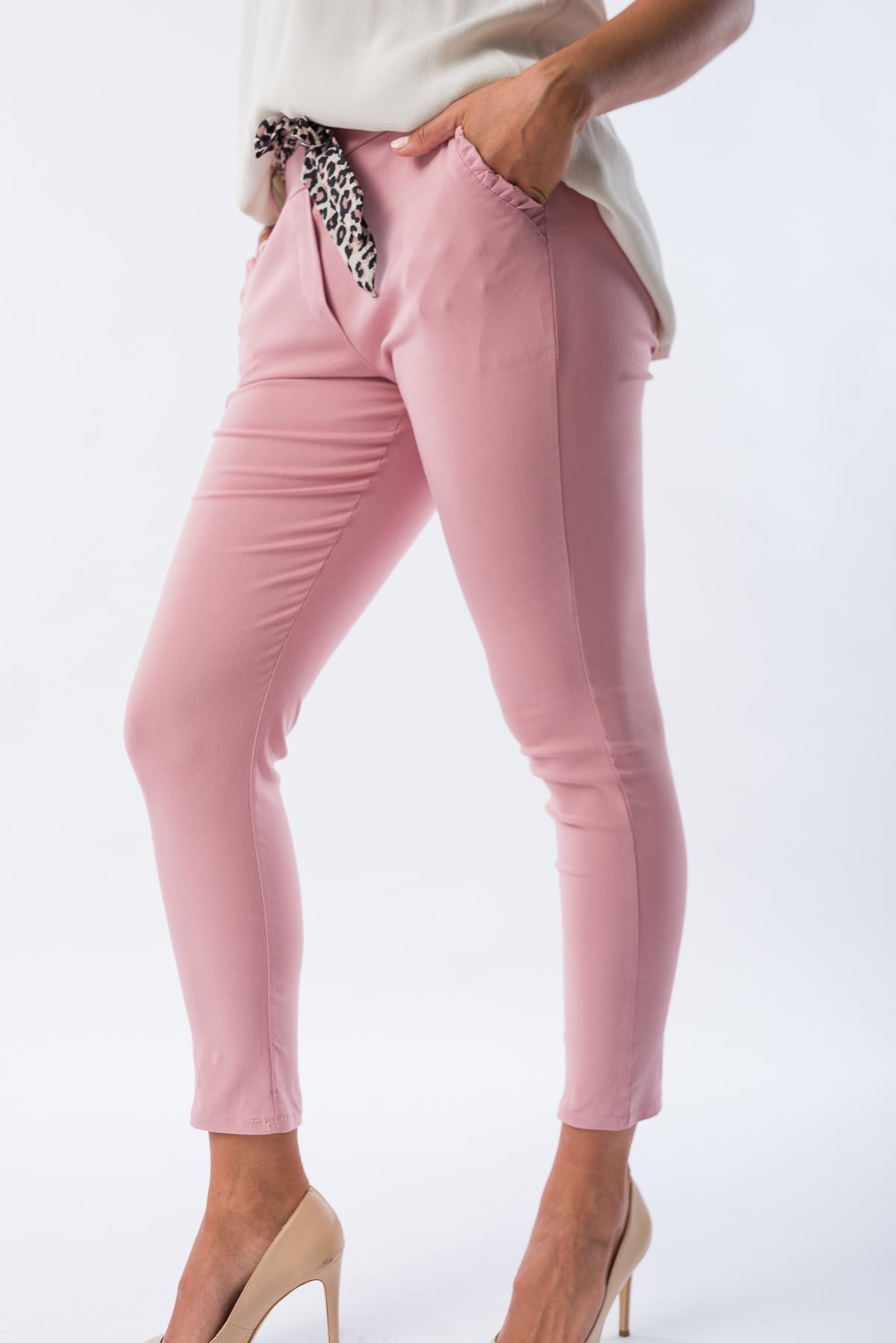 Pantalón Aline Cintura Plizada Rosa - Viviana Méndez