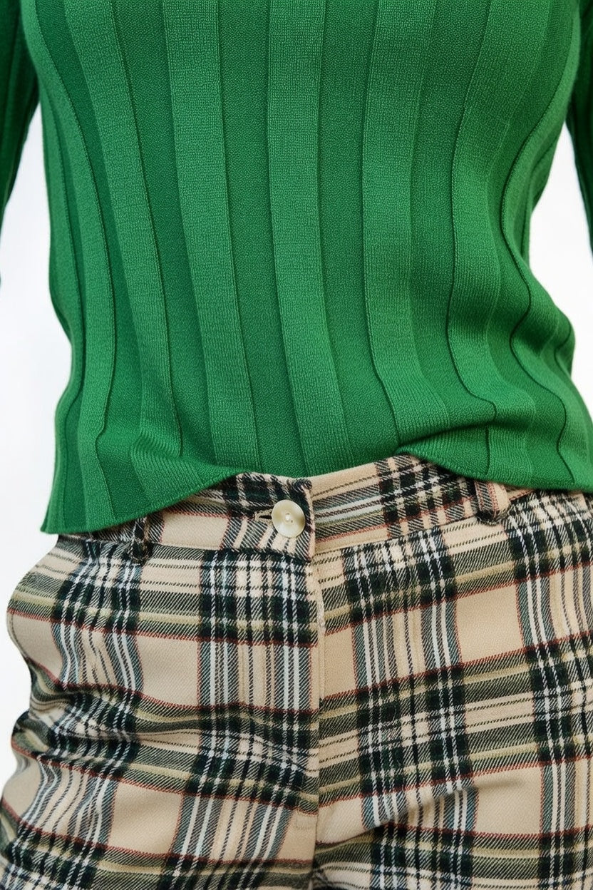 Pantalón Aline Escocia Beige - Detalle