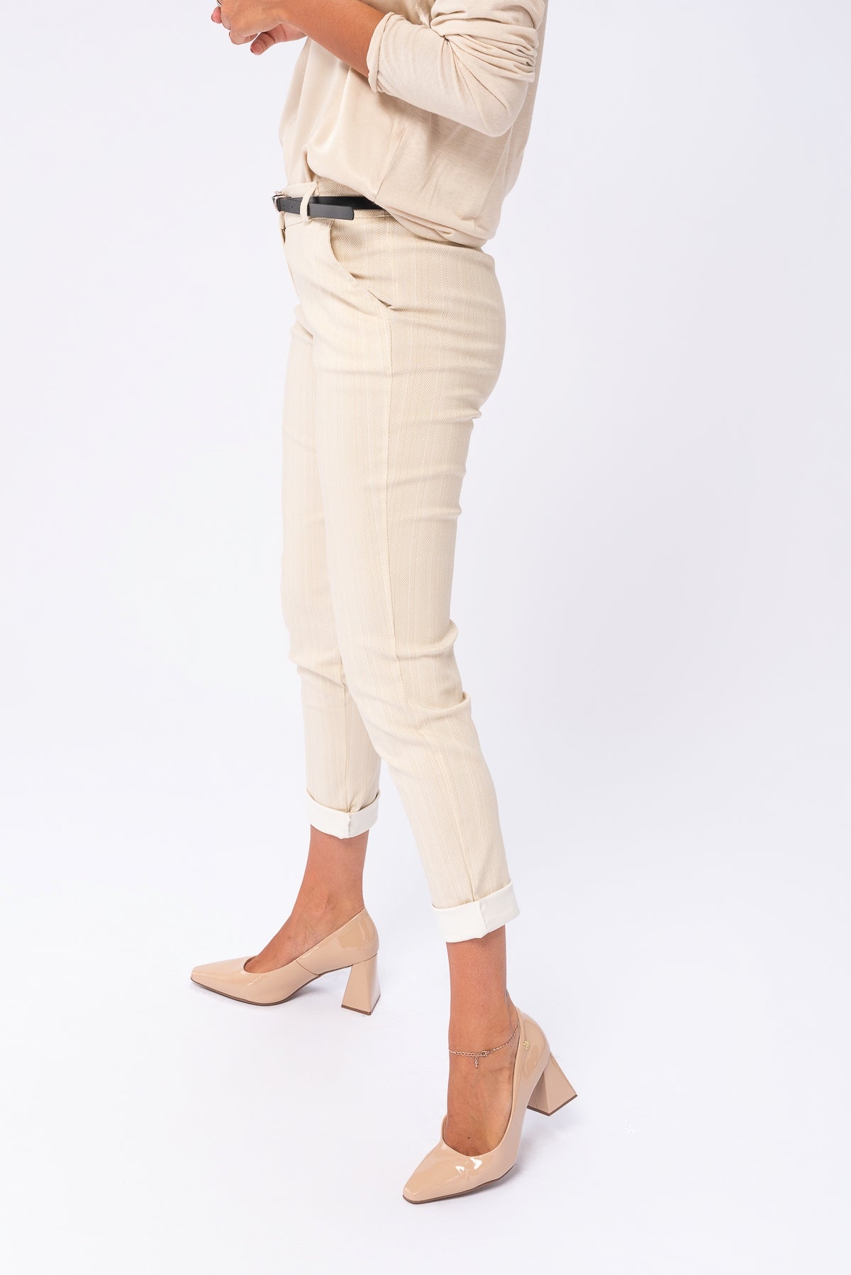 Pantalón Aline Executive Beige - Viviana Méndez