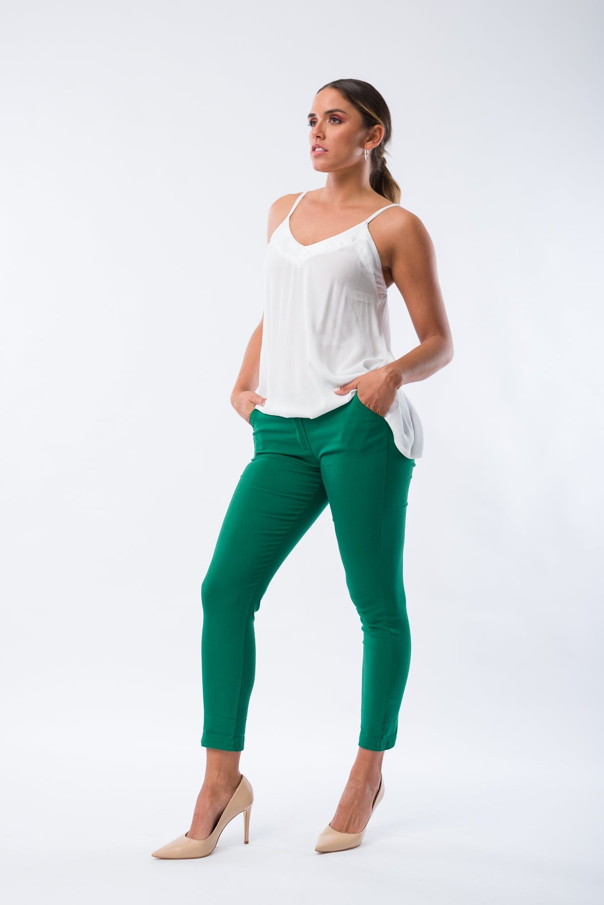 Pantalón Aline Verde Benetton - Viviana Méndez