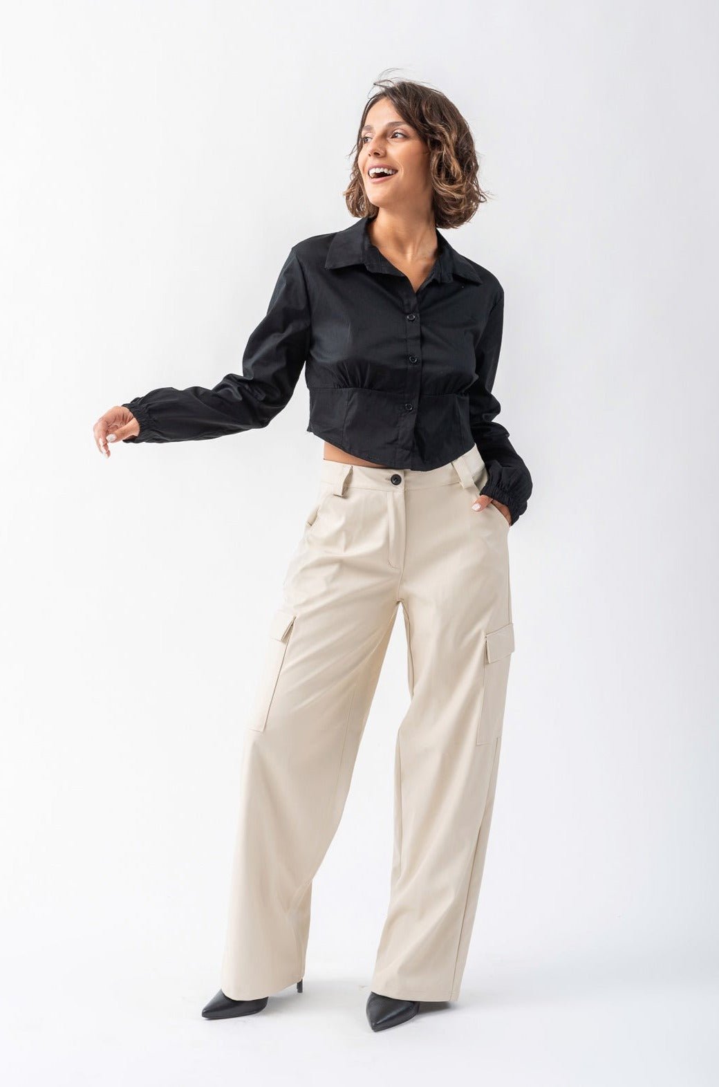 Pantalón Cargo Motomami Beige - Viviana Méndez