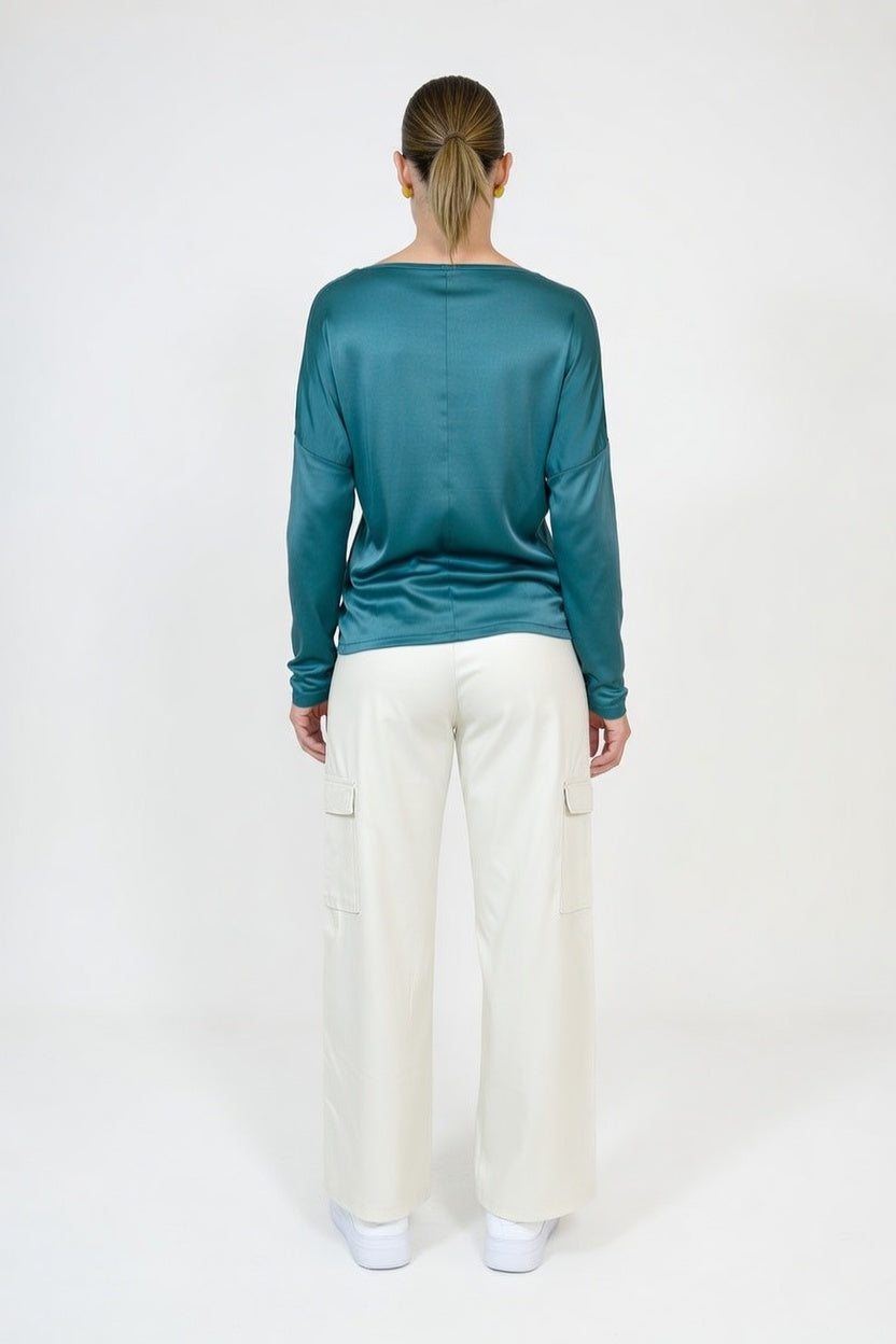 Pantalón Cargo Motomami Beige - Atras
