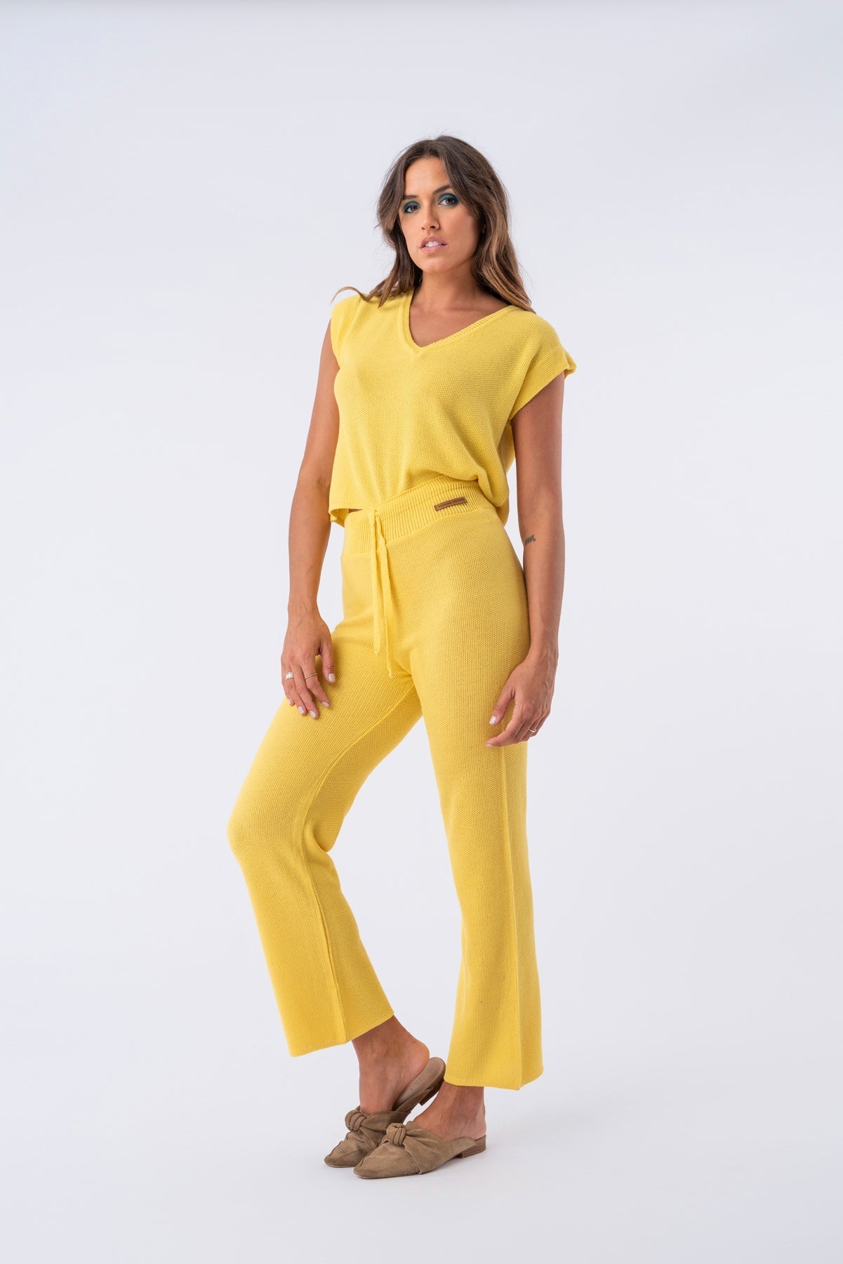 Pantalón Comfy Chic Amarillo - Viviana Méndez