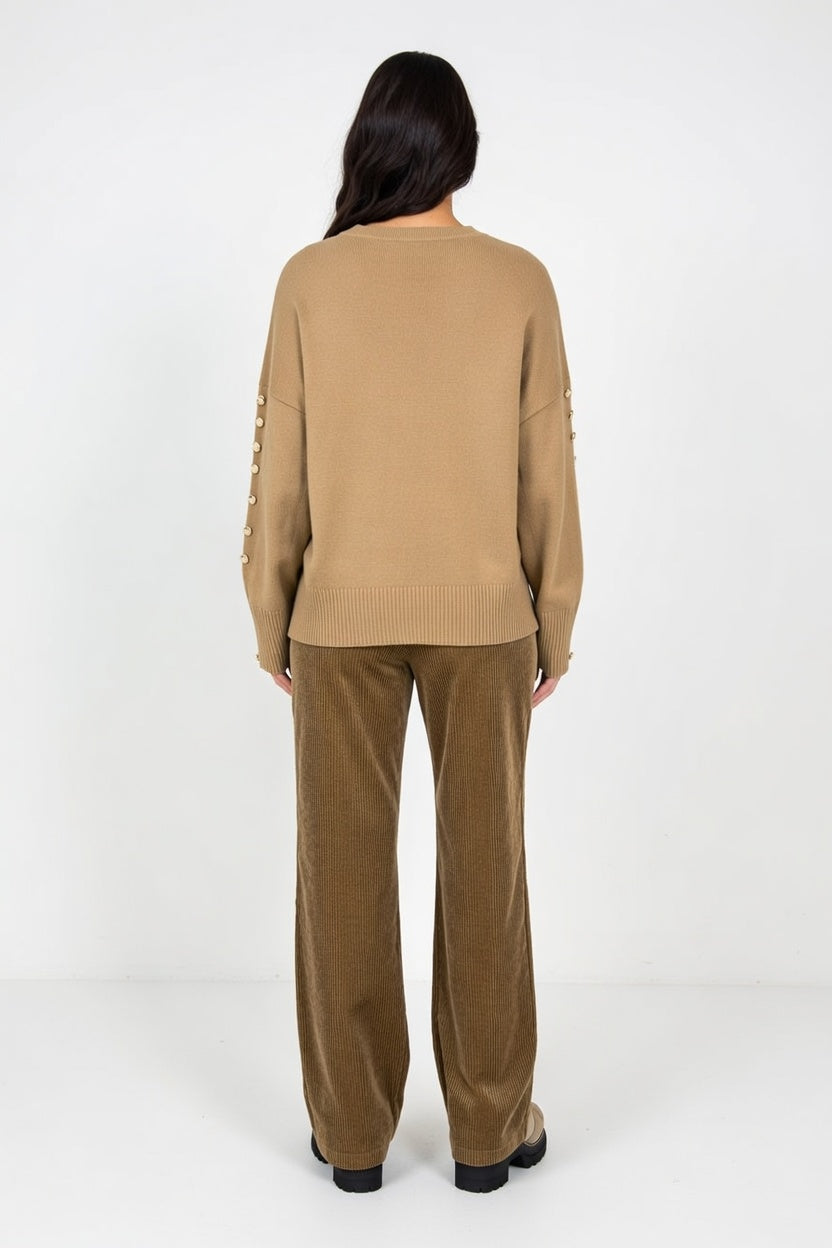 Pantalón Cota Marrón - Atras