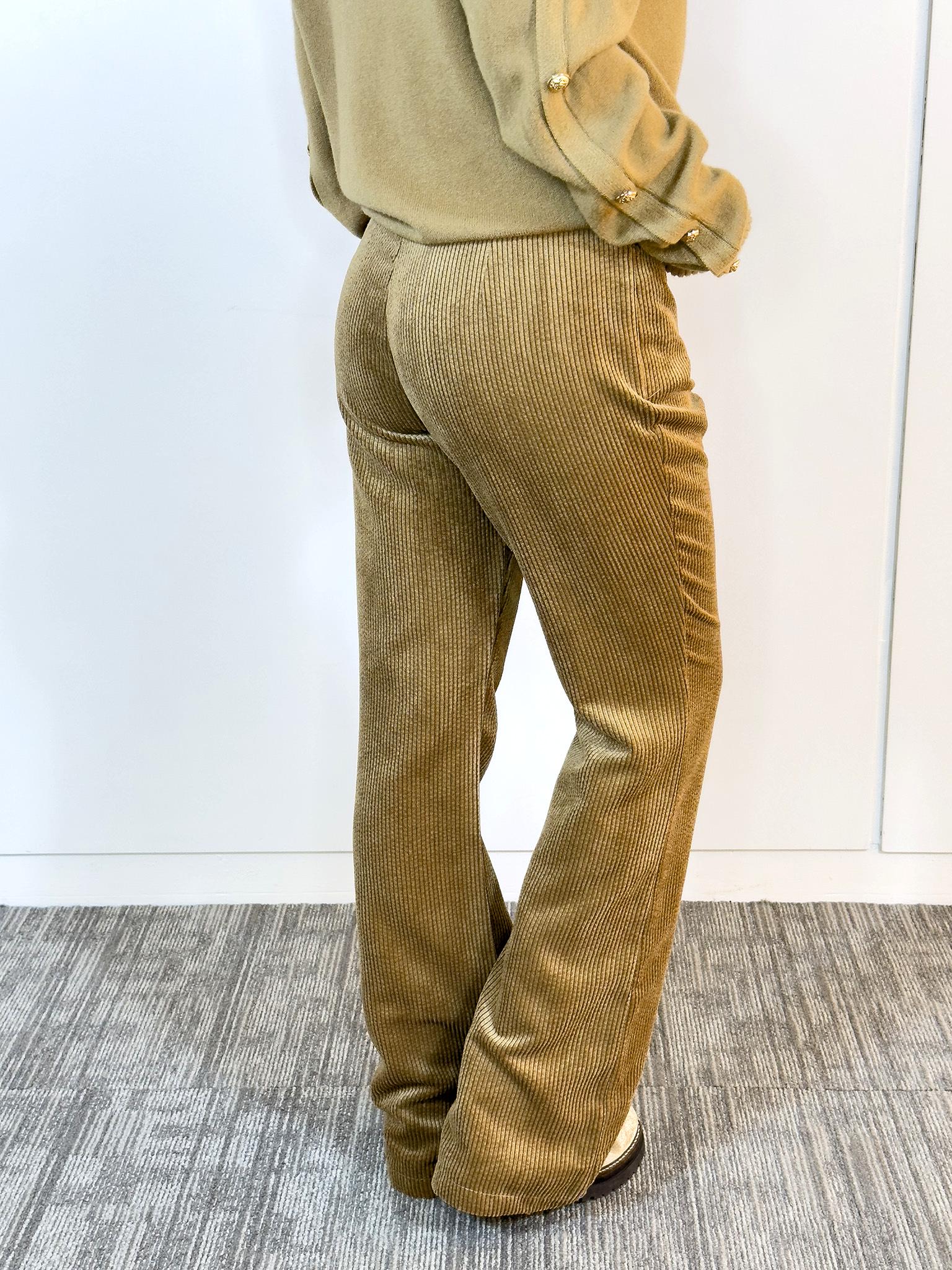 Viviana Méndez - Pantalón Cota Marrón - Pantalones