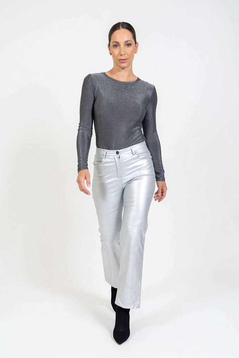 Pantalón Eco Cuero Plata - Walking