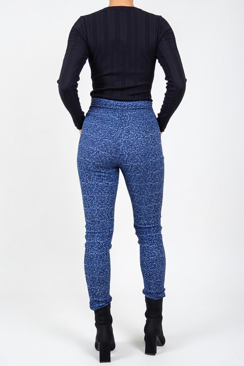Pantalón Legato Jackard Floral - Atras