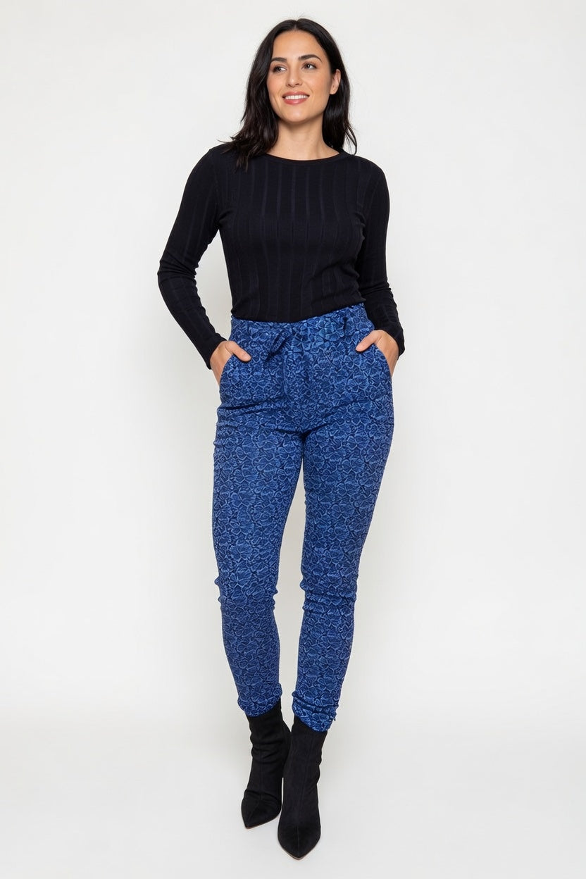 Pantalón Legato Jackard Floral - Frente