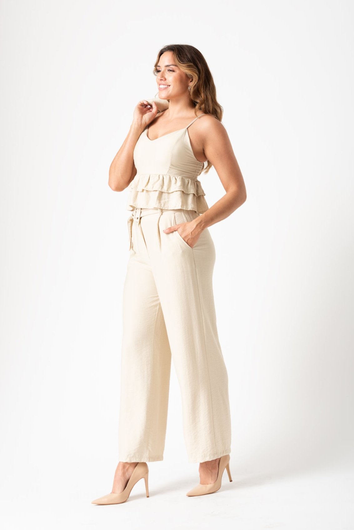 Pantalón Leger Beige - Viviana Méndez