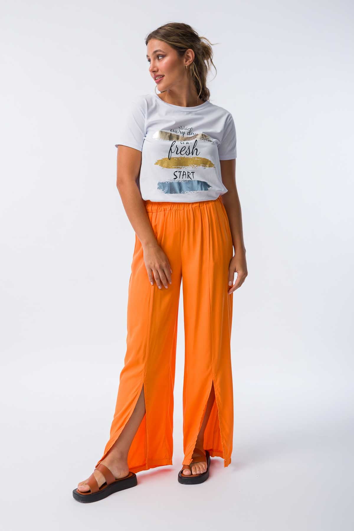 Pantalón Liberté Naranja - Viviana Méndez