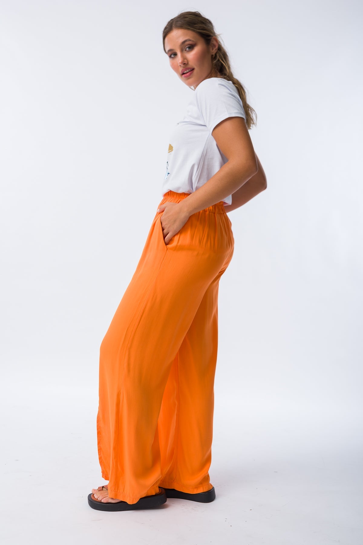 Pantalón Liberté Naranja - Viviana Méndez