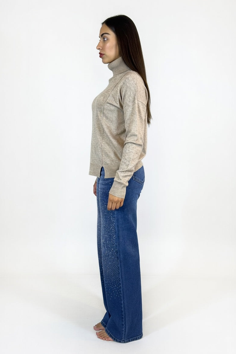 Polera Básica Camel - Costado