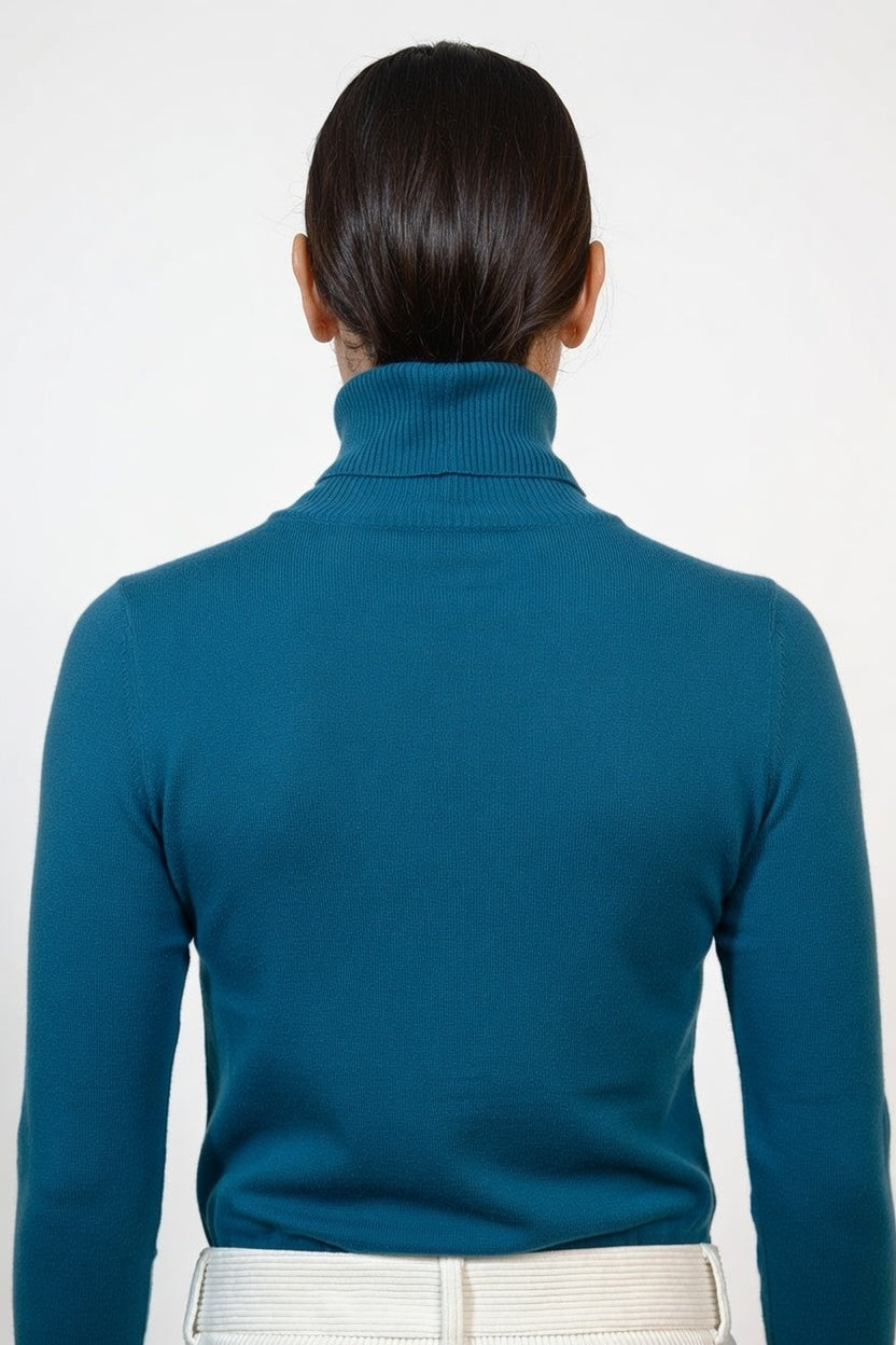 Polera Dina Azul - Atras
