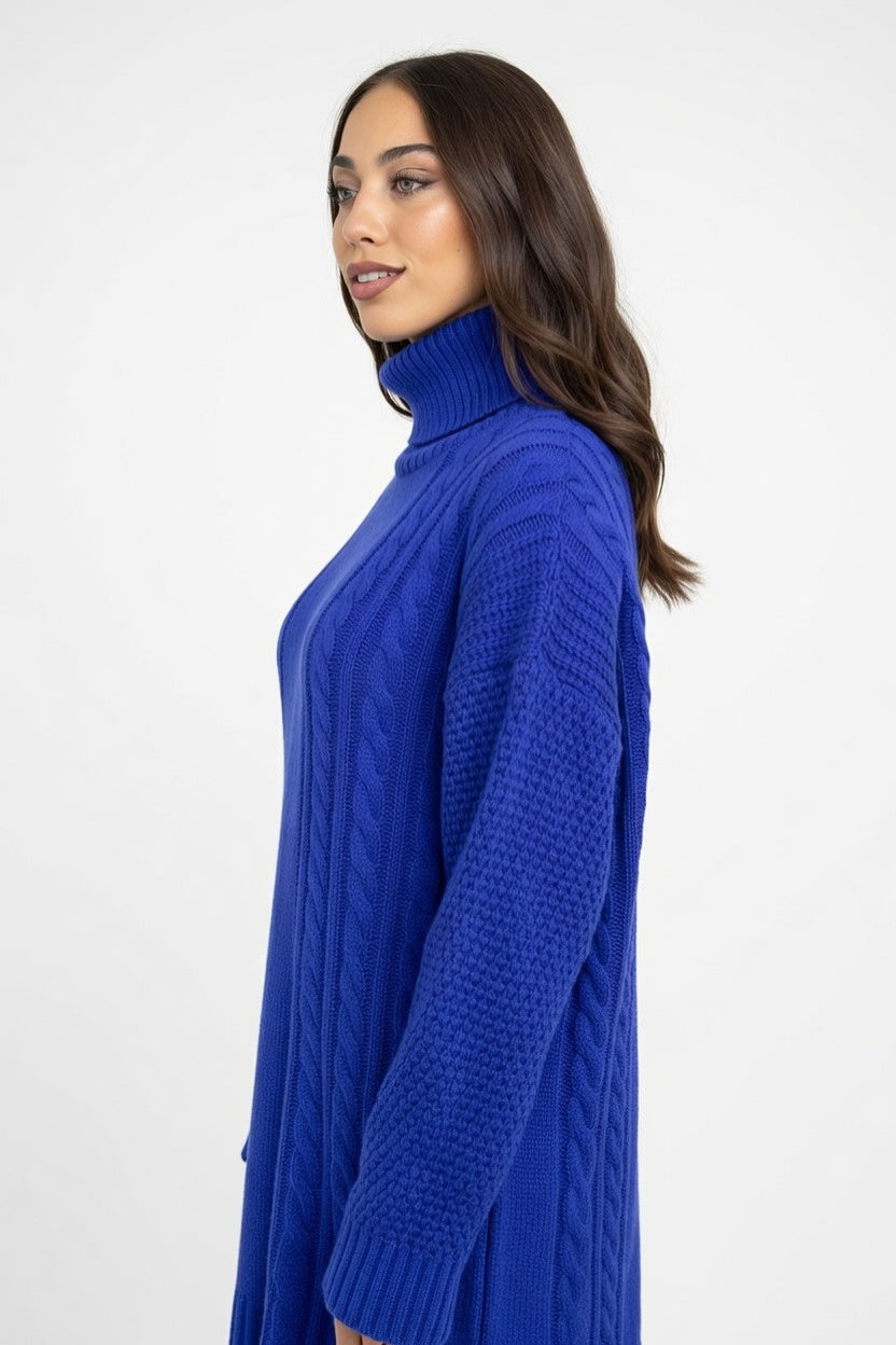 Polerón Liscio Azul - Costado