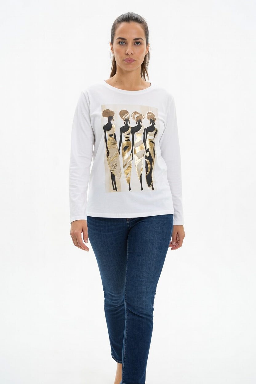 Remera Afra Marrón - Walking