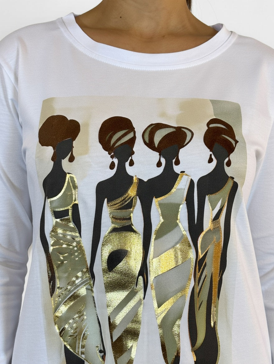 Remera Afra Verde - Detalle