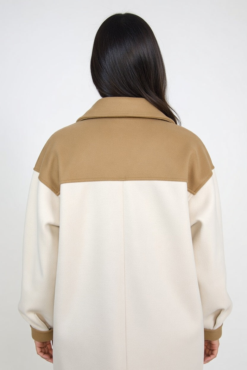 Sobre Camisa Dua - Natural/Camel - Atras