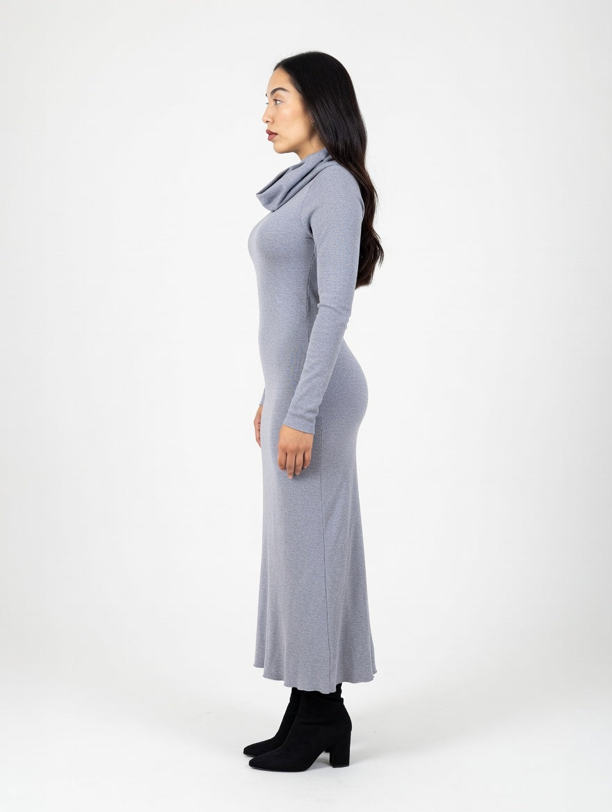 Vestido Aura Gris - Costado