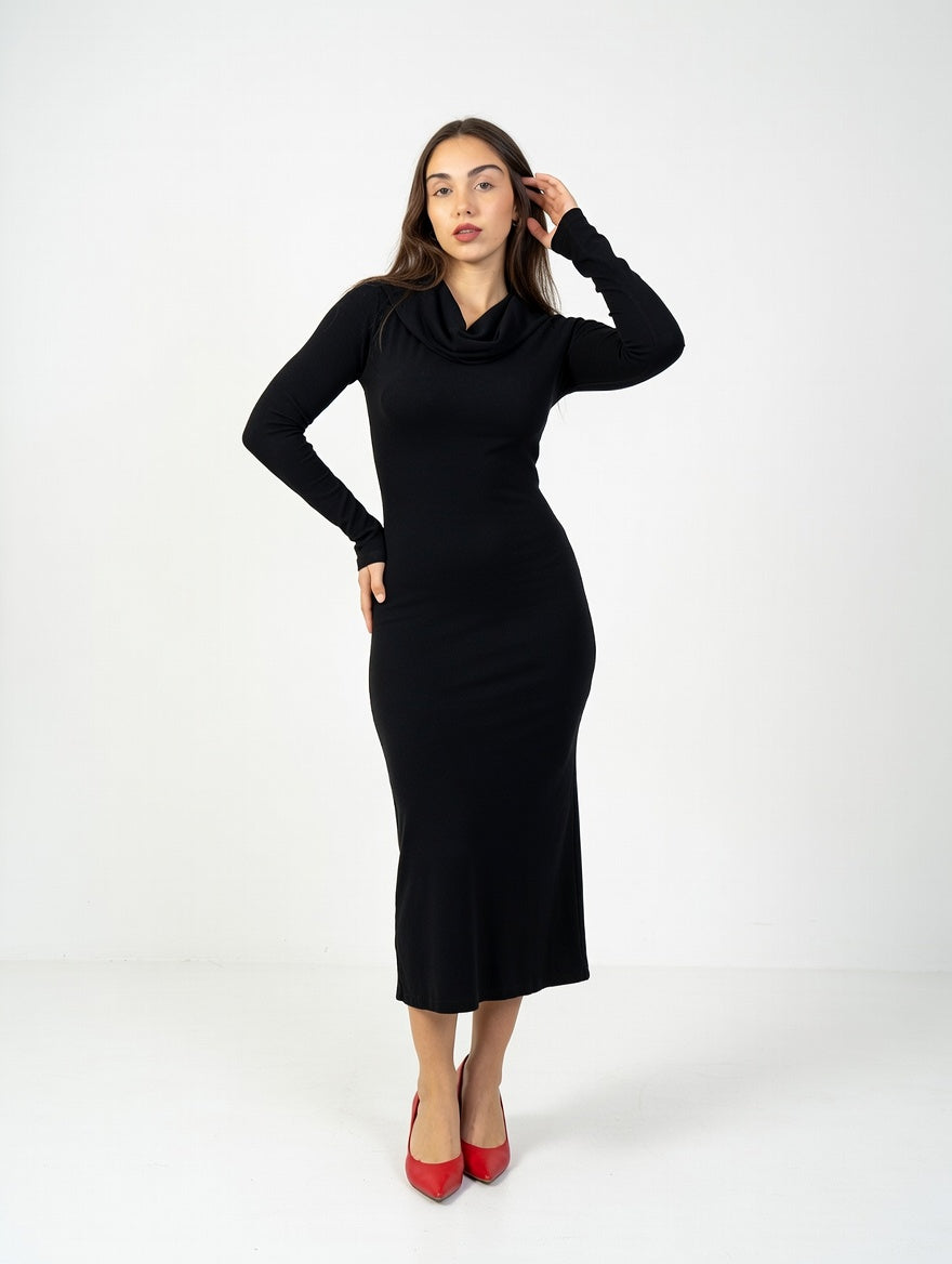 Vestido Aura Negro - Frente