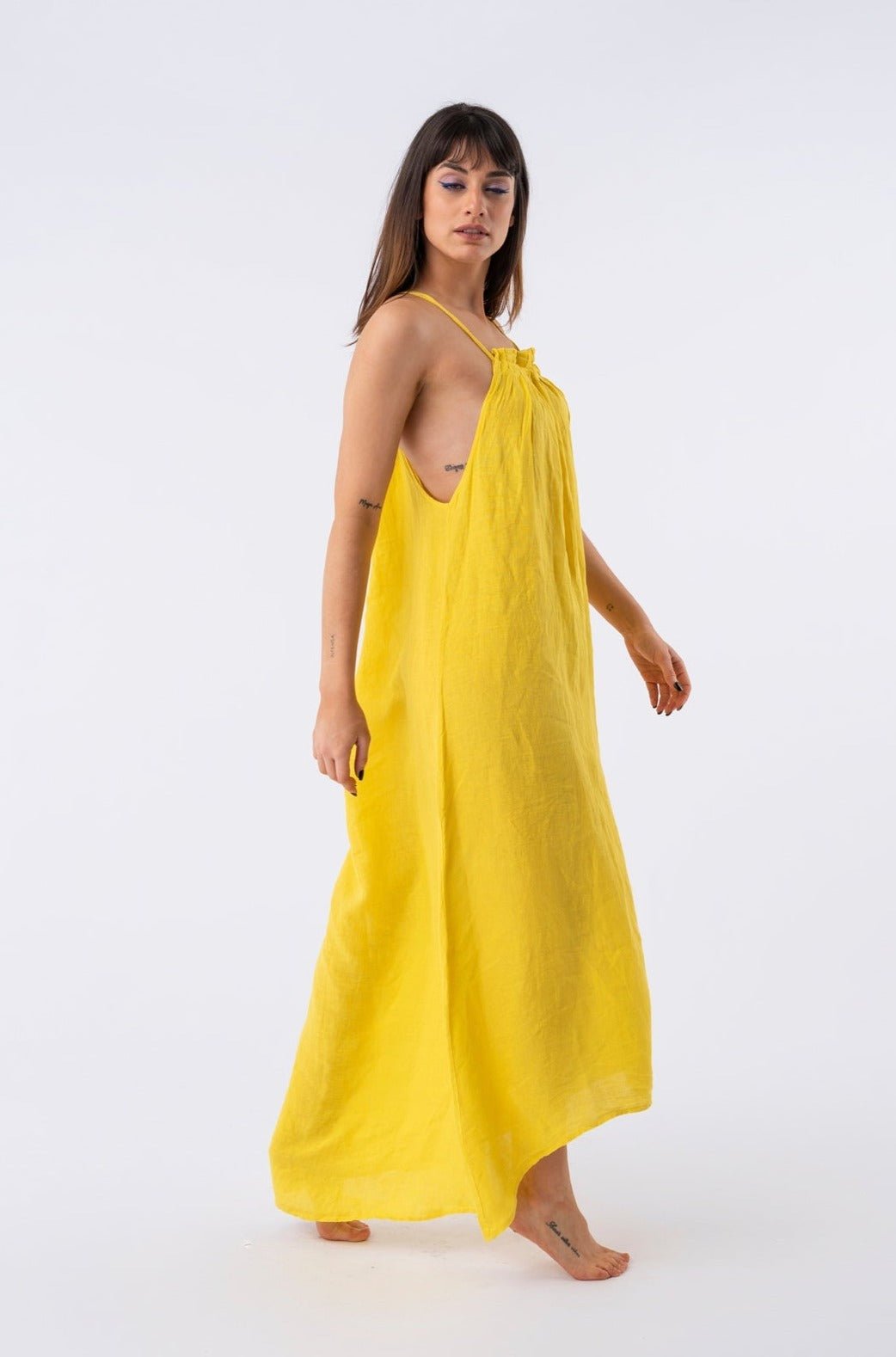 Vestido Vecchi Amarillo - Viviana Méndez