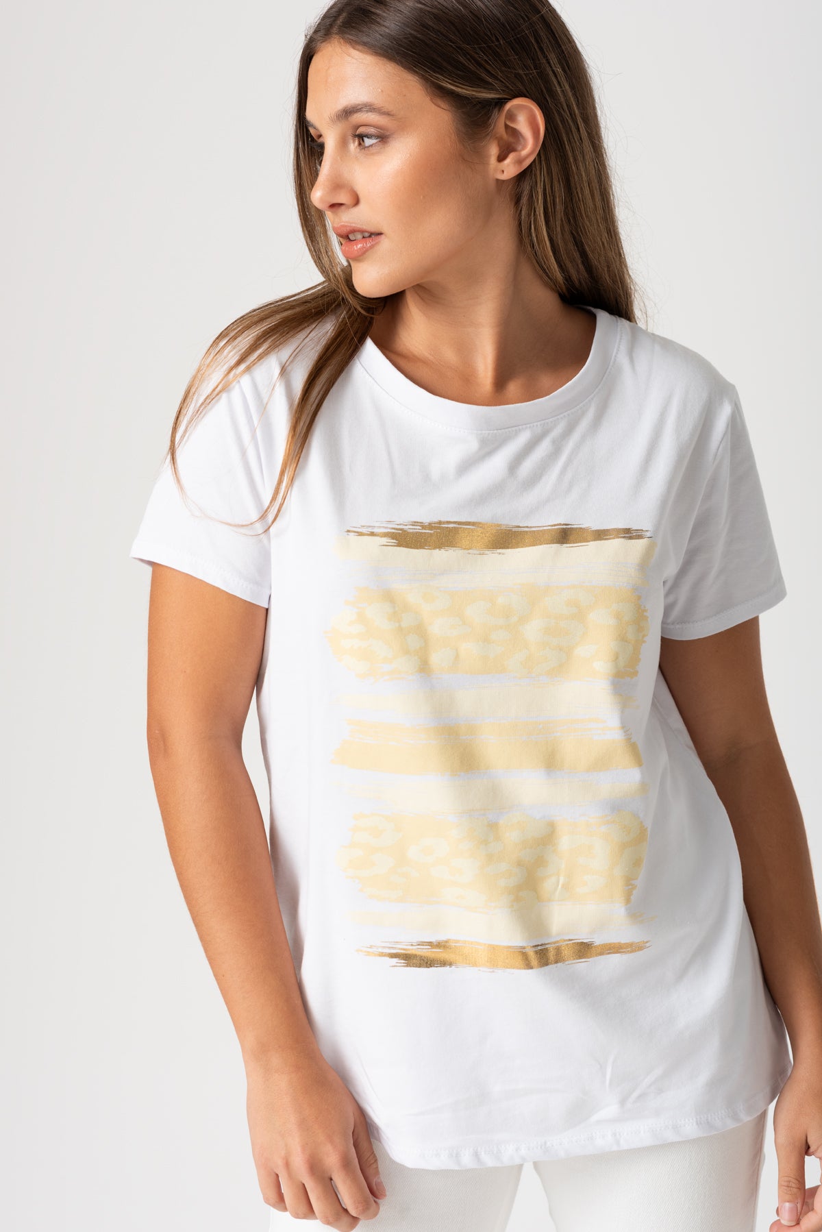 Remera Colors Print Blanca