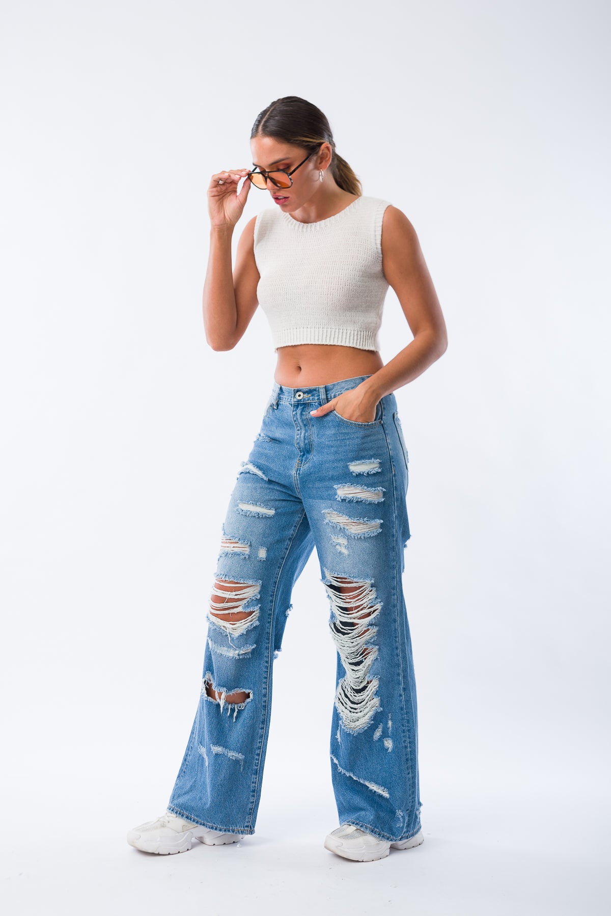 Jeans Ancho Rotura