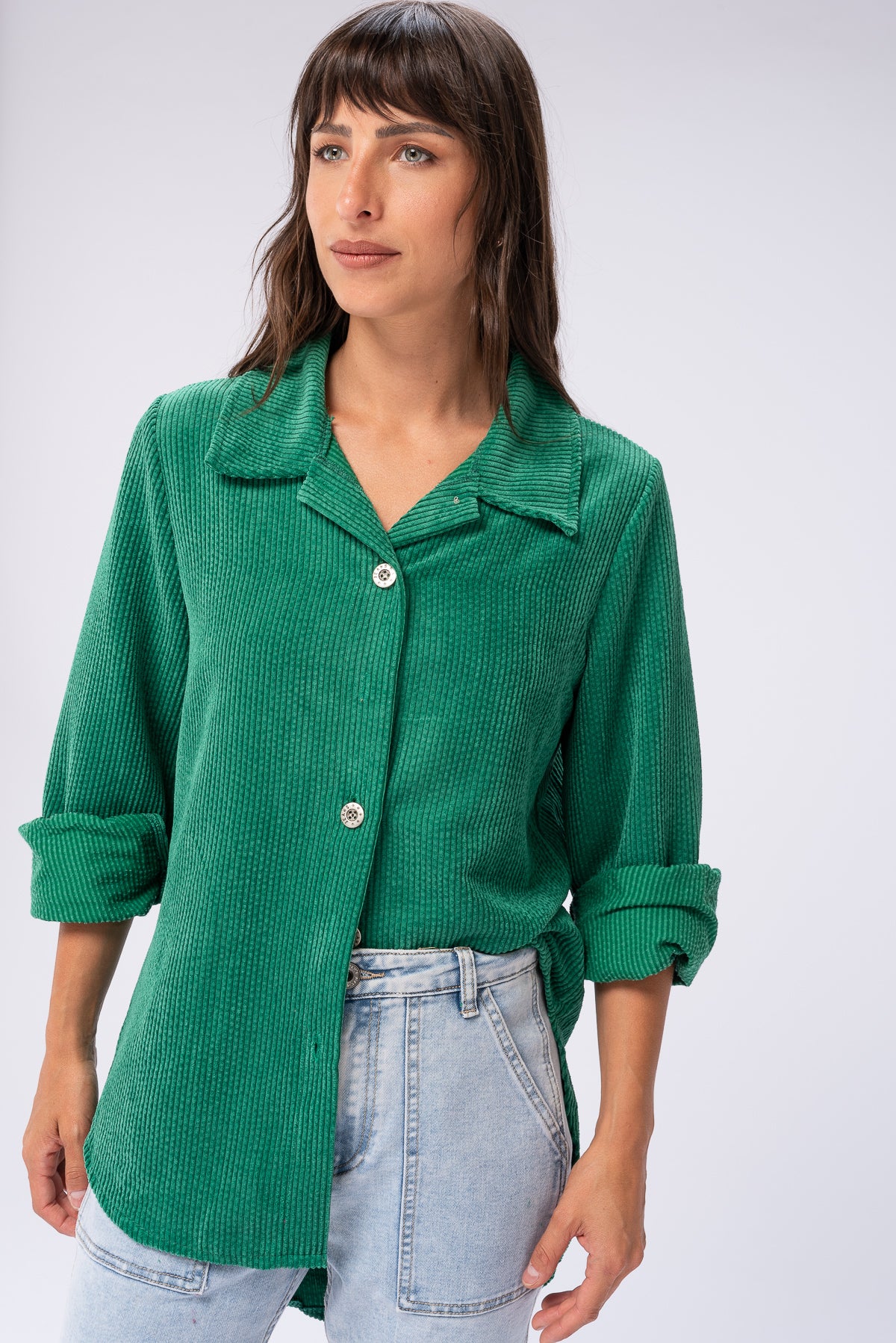 Camisa Vellu Verde | Blusas, Camisas y Remeras | Viviana Méndez - 