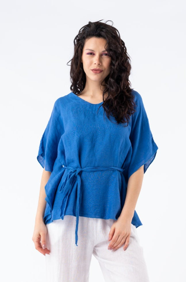 Blusa Positano Azul | Blusas, Camisas y Remeras | Viviana Méndez - Blusa Positano Azul - Viviana Méndez