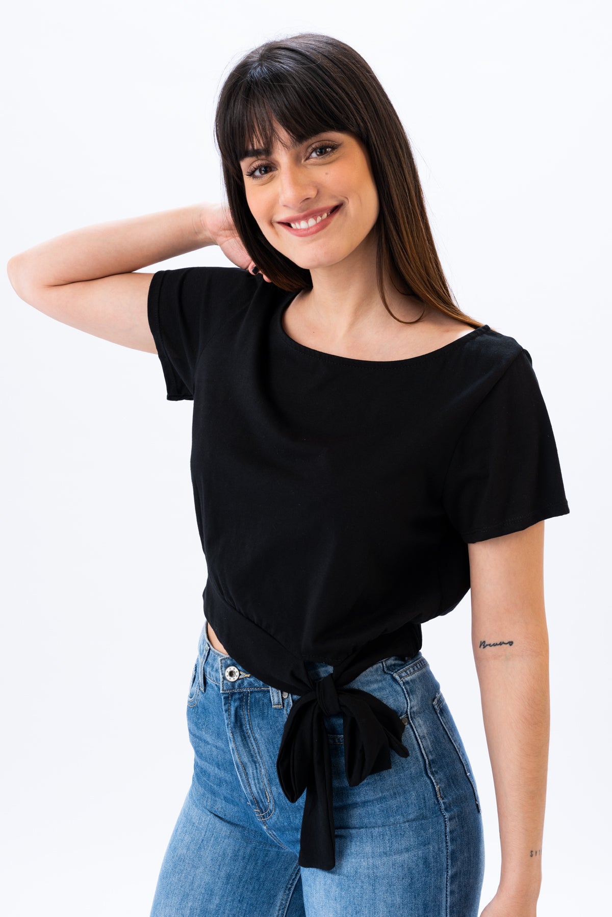 Remera Nodo - Negra | Blusas, Camisas y Remeras | Viviana Méndez - Remera Nodo Negra - Viviana Méndez